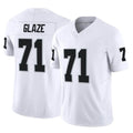 Johmsee LV.Raiders #71 DJ Glaze Player White Limited Vapor F.U.S.E. Home Game Stitched Jerseys