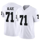 Johmsee LV.Raiders #71 DJ Glaze Player White Limited Vapor F.U.S.E. Home Game Stitched Jerseys