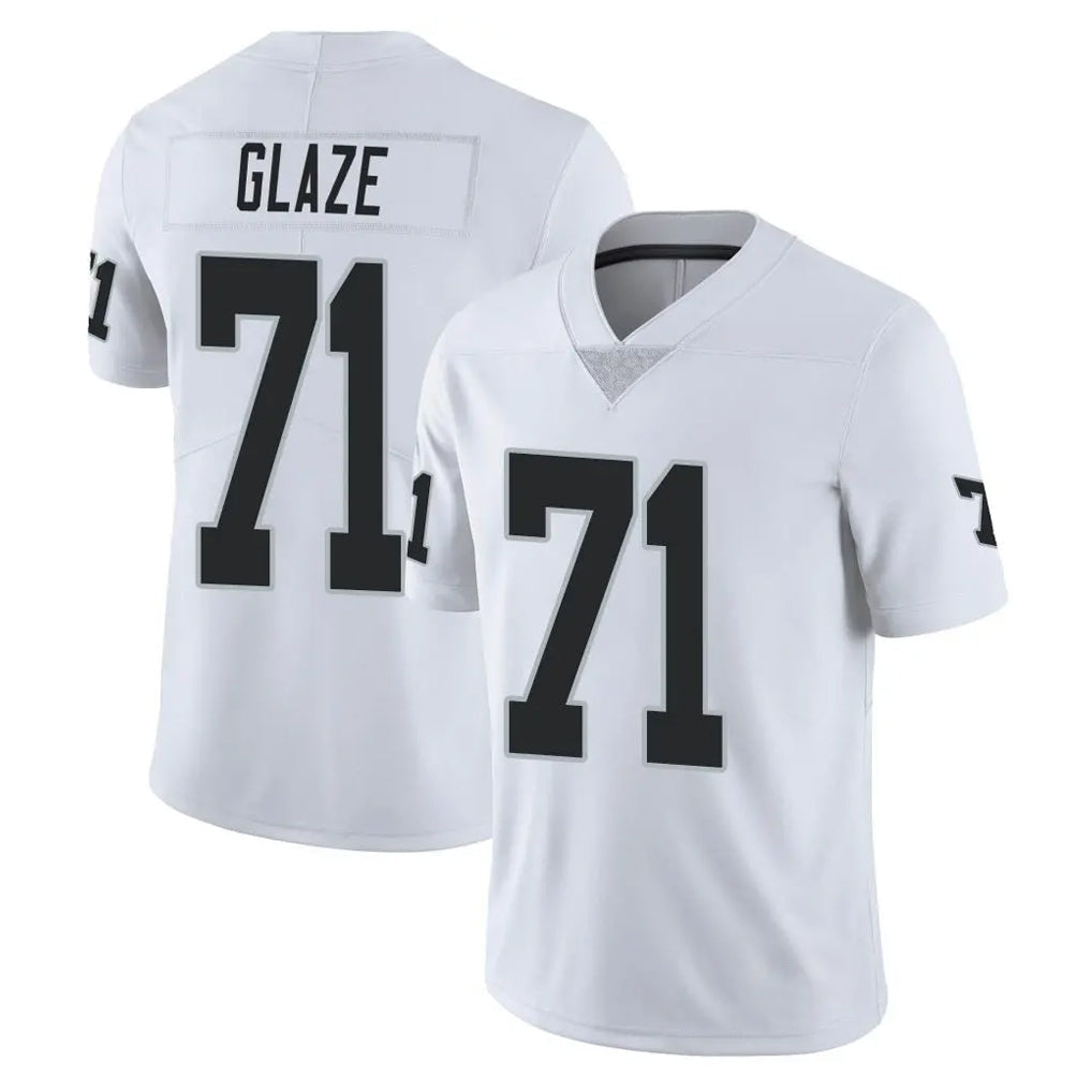Johmsee LV.Raiders #71 DJ Glaze Player White Limited Vapor Untouchable Home Game Stitched Jerseys