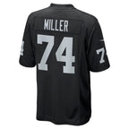 Johmsee LV.Raiders #74 Kolton Miller Black Game Stitched Jerseys