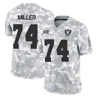 Johmsee LV.Raiders #74 Kolton Miller Player Arctic Camo Salute To Service Limited Game Stitched Jerseys