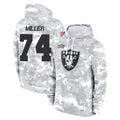 Johmsee LV.Raiders #74 Kolton Miller Player Arctic Camo Salute to Service Hoodies Limited Game Stitched Jerseys