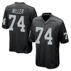 Johmsee LV.Raiders #74 Kolton Miller Player Black Home Game Stitched Jerseys