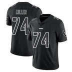 Johmsee LV.Raiders #74 Kolton Miller Player Black Limited Black Impact Home Game Stitched Jerseys