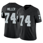 Johmsee LV.Raiders #74 Kolton Miller Player Black Limited Vapor F.U.S.E. Home Game Stitched Jerseys