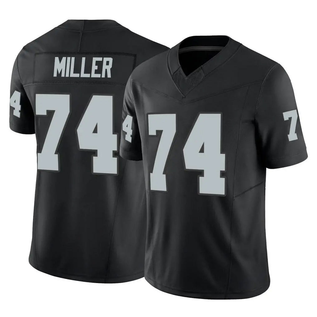 Johmsee LV.Raiders #74 Kolton Miller Player Black Limited Vapor F.U.S.E. Home Game Stitched Jerseys