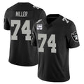 Johmsee LV.Raiders #74 Kolton Miller Player Black Vapor Limited Home Game Stitched Jerseys