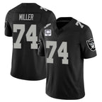 Johmsee LV.Raiders #74 Kolton Miller Player Black Vapor Limited Home Game Stitched Jerseys