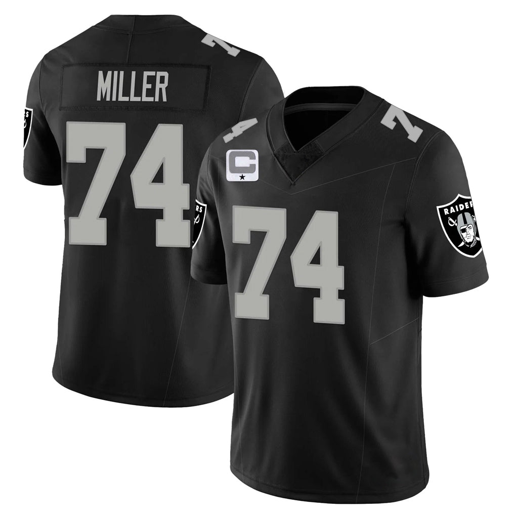 Johmsee LV.Raiders #74 Kolton Miller Player Black Vapor Limited Home Game Stitched Jerseys