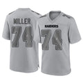 Johmsee LV.Raiders #74 Kolton Miller Player Gray Atmosphere Fashion Limited Game Stitched Jerseys