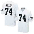 Johmsee LV.Raiders #74 Kolton Miller Player White Home Game Stitched Jerseys