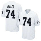 Johmsee LV.Raiders #74 Kolton Miller Player White Home Game Stitched Jerseys