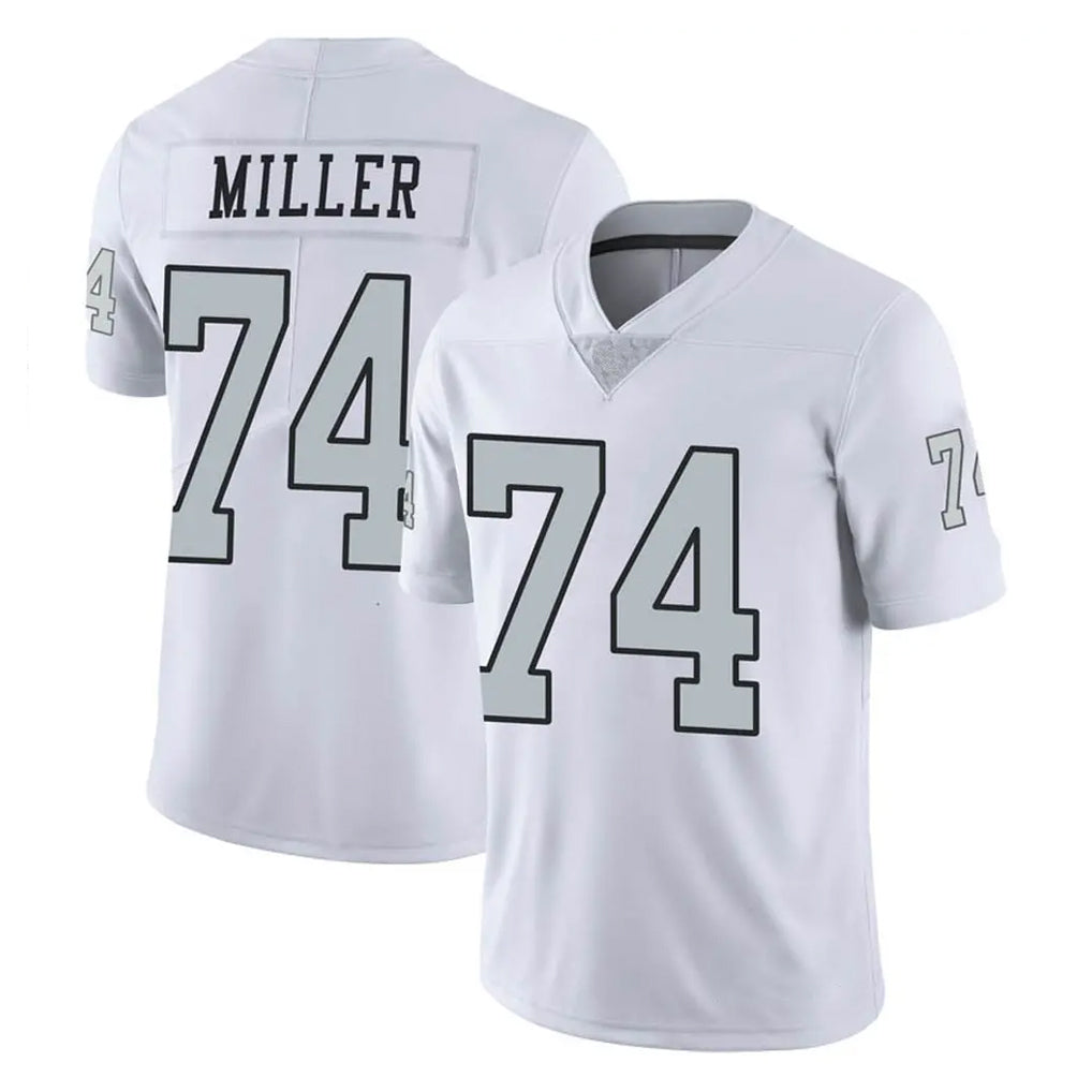 Johmsee LV.Raiders #74 Kolton Miller Player White Limited Color Rush Home Game Stitched Jerseys