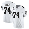 Johmsee LV.Raiders #74 Kolton Miller Player White Vapor Limited Elite Home Game Stitched Jerseys