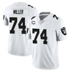 Johmsee LV.Raiders #74 Kolton Miller Player White Vapor Limited Elite Home Game Stitched Jerseys