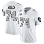 Johmsee LV.Raiders #74 Kolton Miller Player White Vapor Limited Home Game Stitched Jerseys