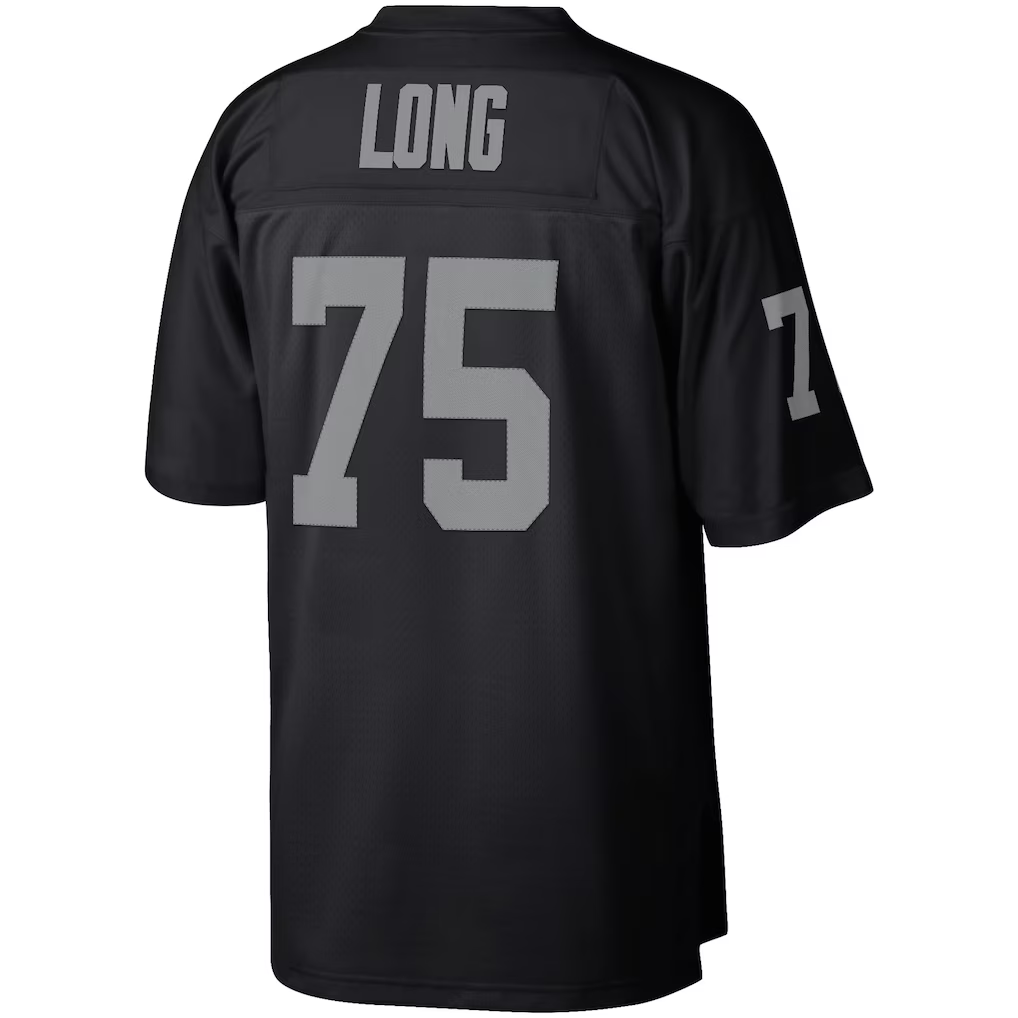 Johmsee LV.Raiders #75 Howie Long Mitchell & Ness Black Retired Player Legacy Replica Jersey