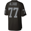 Johmsee LV.Raiders #77 Lyle Alzado Mitchell & Ness Black Legacy Replica Stitched Puhic  Jersey