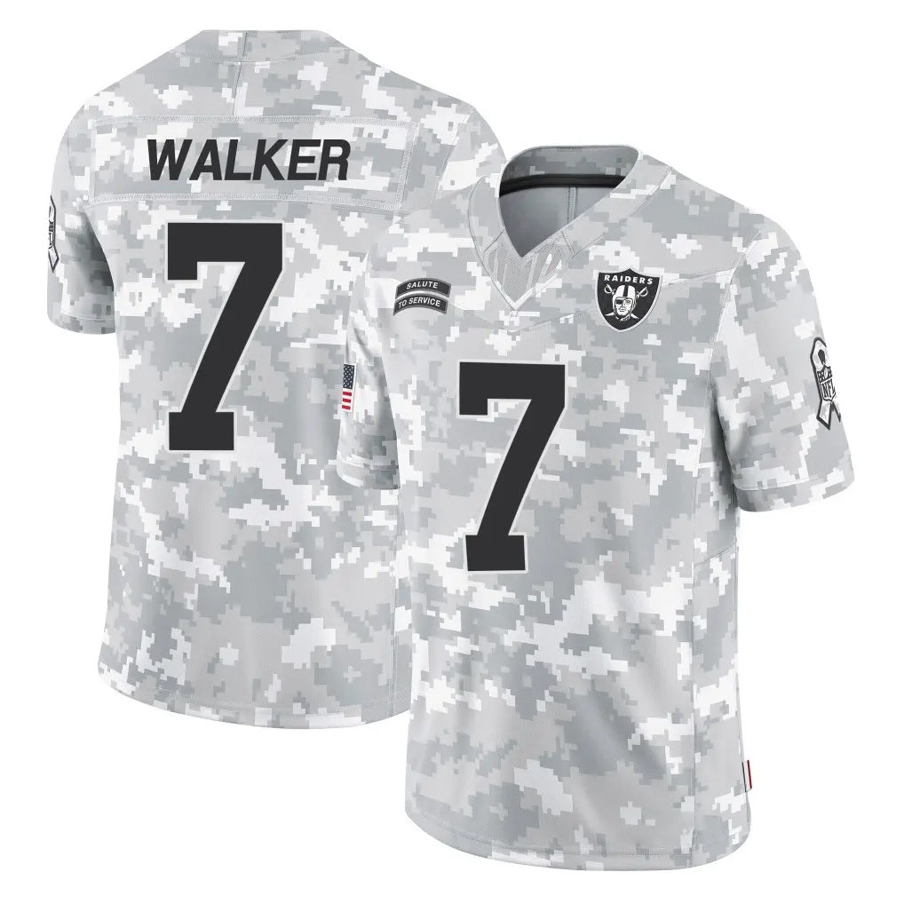 Johmsee LV.Raiders #7 Quay Walker Player Arctic Camo Salute To Service Limited Game Stitched Jerseys