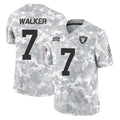 Johmsee LV.Raiders #7 Quay Walker Player Arctic Camo Salute To Service Limited Game Stitched Jerseys