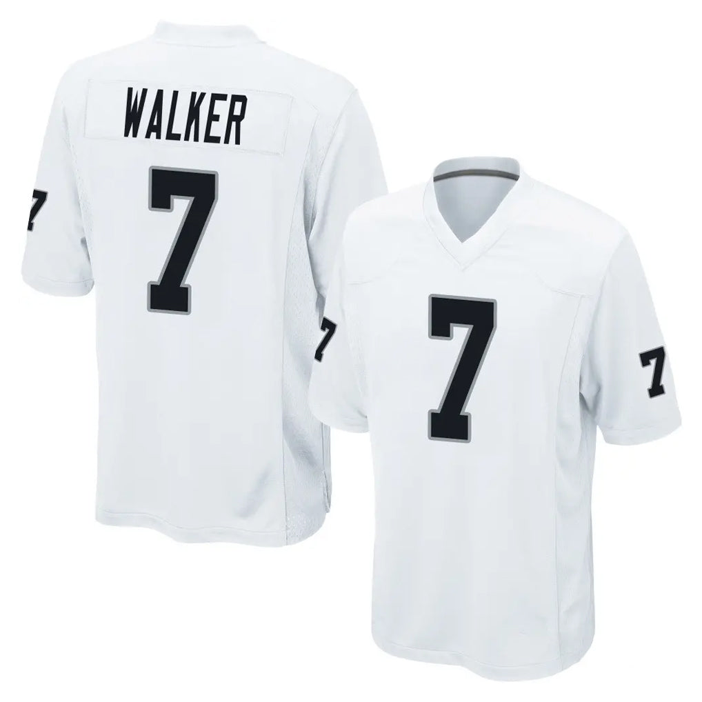 Johmsee LV.Raiders #7 Quay Walker Player White Home Game Stitched Jerseys