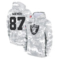 Johmsee LV.Raiders #87 Michael Mayer Player Arctic Camo Salute to Service Hoodies Limited Game Stitched Jerseys