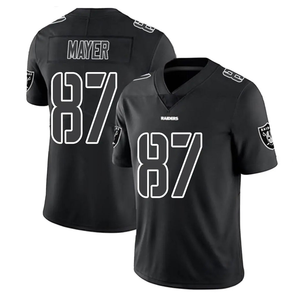Johmsee LV.Raiders #87 Michael Mayer Player Black Limited Black Impact Home Game Stitched Jerseys