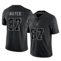 Johmsee LV.Raiders #87 Michael Mayer Player Black Reflective Limited Game Stitched Jerseys