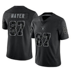 Johmsee LV.Raiders #87 Michael Mayer Player Black Reflective Limited Game Stitched Jerseys