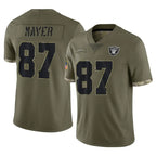 Johmsee LV.Raiders #87 Michael Mayer Player Olive Salute To Service Limited Stitched Jerseys