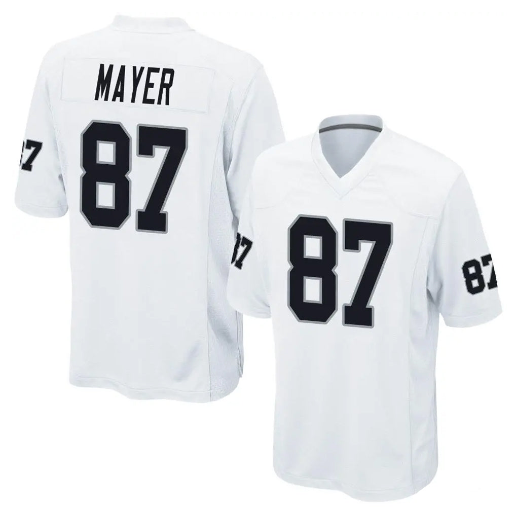 Johmsee LV.Raiders #87 Michael Mayer Player White Home Game Stitched Jerseys