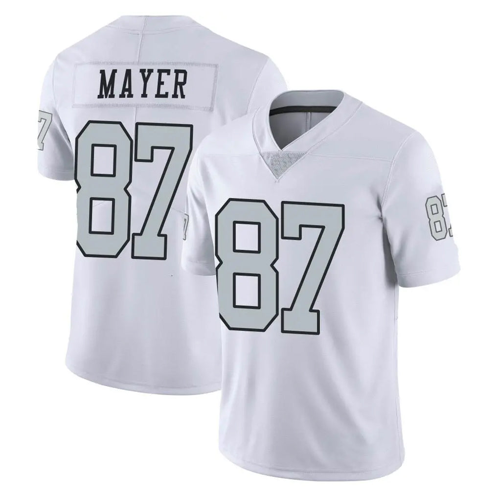 Johmsee LV.Raiders #87 Michael Mayer Player White Limited Color Rush Home Game Stitched Jerseys