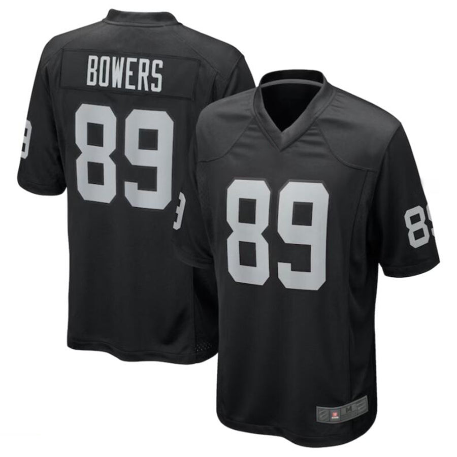Johmsee LV.Raiders #89 Brock Bowers Black 2024 Draft First Round Pick Player Game Jersey Stitched Jersey