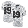 Johmsee LV.Raiders #89 Brock Bowers Player Arctic Camo Salute to Service Limited  Stitched Jerseys