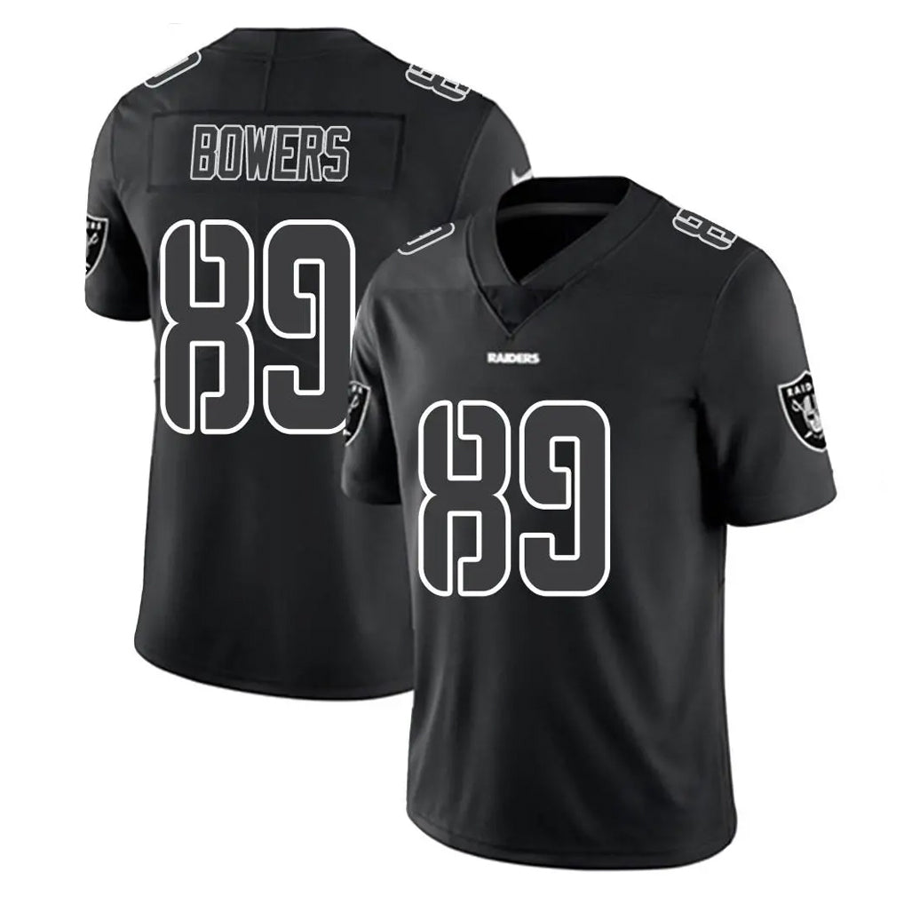 Johmsee LV.Raiders #89 Brock Bowers Player Black Limited Black Impact Home Game Stitched Jerseys