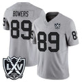 Johmsee LV.Raiders #89 Brock Bowers Player Gray 2026 Vapor Limited Home Game Stitched Jerseys
