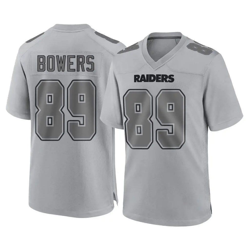 Johmsee LV.Raiders #89 Brock Bowers Player Gray Atmosphere Fashion Limited Game Stitched Jerseys