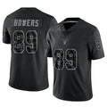Johmsee LV.Raiders #89 Brock Bowers Player RFLCTV Limited Black Stitched Jerseys