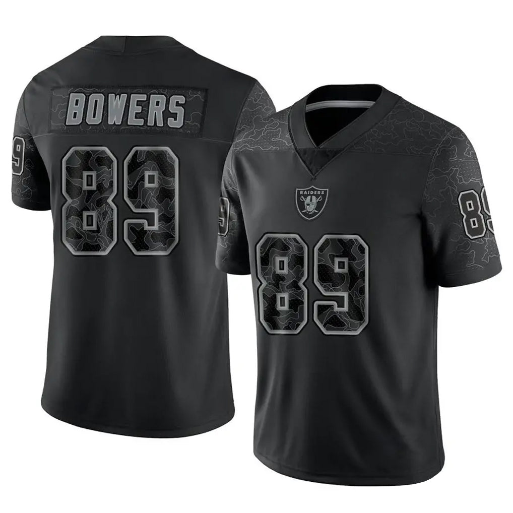 Johmsee LV.Raiders #89 Brock Bowers Player RFLCTV Limited Black Stitched Jerseys