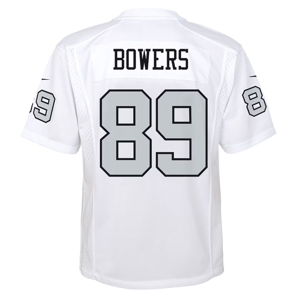 Johmsee LV.Raiders #89 Brock Bowers Player White Alternate Game Stitched Jerseys