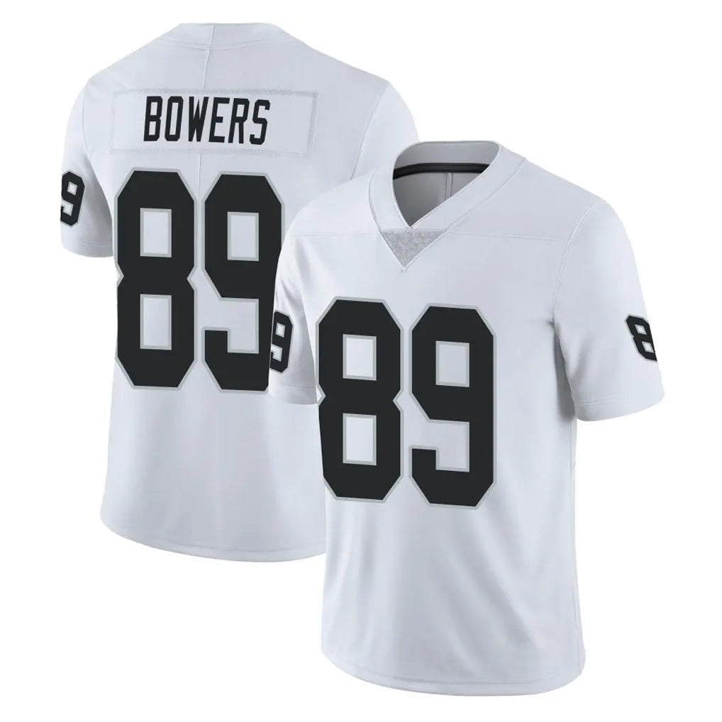 Johmsee LV.Raiders #89 Brock Bowers Player White Limited Vapor Untouchable Home Game Stitched Jerseys