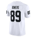 Johmsee LV.Raiders #89 Brock Bowers Player White Vapor F.U.S.E Limited Stitched Jerseys