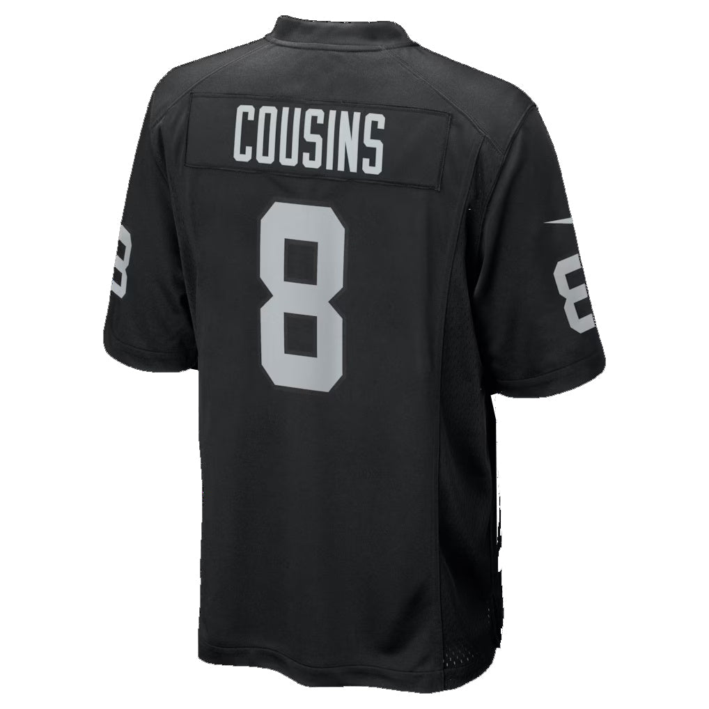 Johmsee LV.Raiders #8 Kirk Cousins Black Team Game Stitched Jerseys