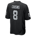 Johmsee LV.Raiders #8 Kirk Cousins Black Team Game Stitched Jerseys