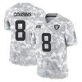 Johmsee LV.Raiders #8 Kirk Cousins Player Arctic Camo Salute To Service Limited Game Stitched Jerseys