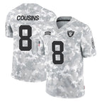 Johmsee LV.Raiders #8 Kirk Cousins Player Arctic Camo Salute To Service Limited Game Stitched Jerseys