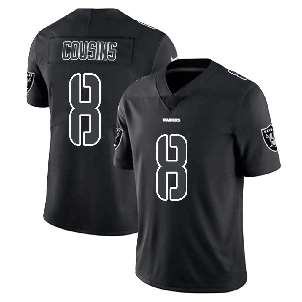 Johmsee LV.Raiders #8 Kirk Cousins Player Black Limited Black Impact Home Game Stitched Jerseys