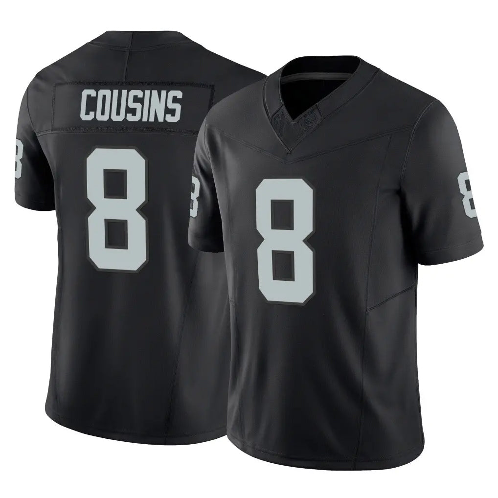 Johmsee LV.Raiders #8 Kirk Cousins Player Black Limited Vapor F.U.S.E. Home Game Stitched Jerseys