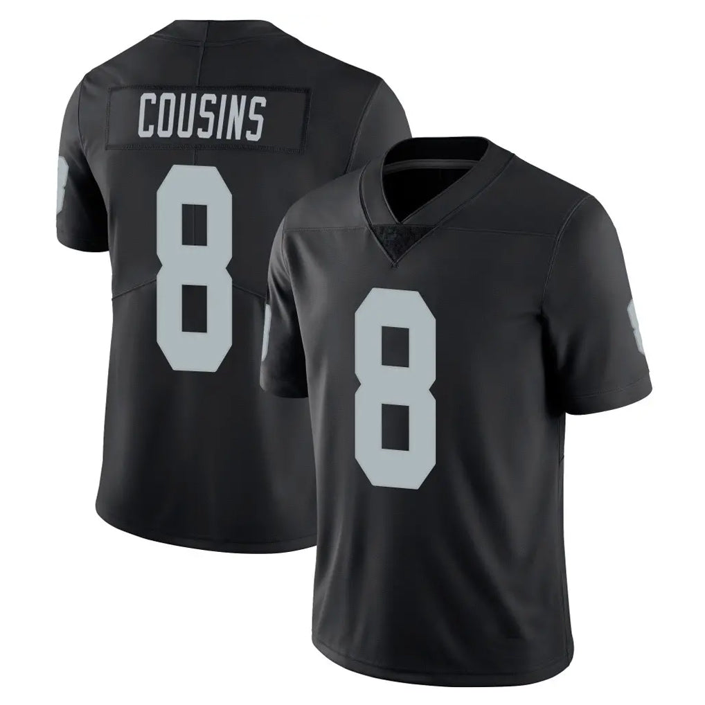 Johmsee LV.Raiders #8 Kirk Cousins Player Black Limited Vapor Untouchable Home Game Stitched Jerseys