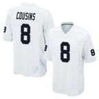 Johmsee LV.Raiders #8 Kirk Cousins Player White Home Game Stitched Jerseys